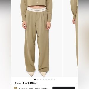 Nordstrom wayf contrast wide leg pants